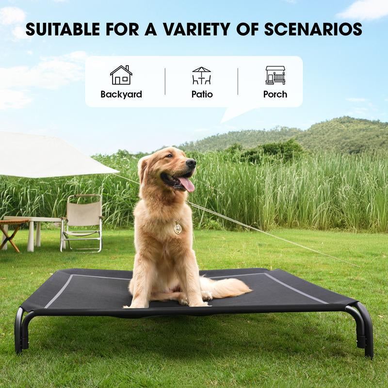 【Tiktokshopblackfriday】 VALUXE Elevated Dog Bed for Large Dogs, Cooling Pet Cot with Breathable Mesh & Durable Frame, Easy to Clean Raised Pet Mats for Indoor & Outdoor Home