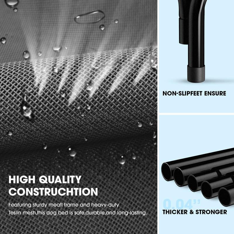 【Tiktokshopblackfriday】 VALUXE Elevated Dog Bed for Large Dogs, Cooling Pet Cot with Breathable Mesh & Durable Frame, Easy to Clean Raised Pet Mats for Indoor & Outdoor Home