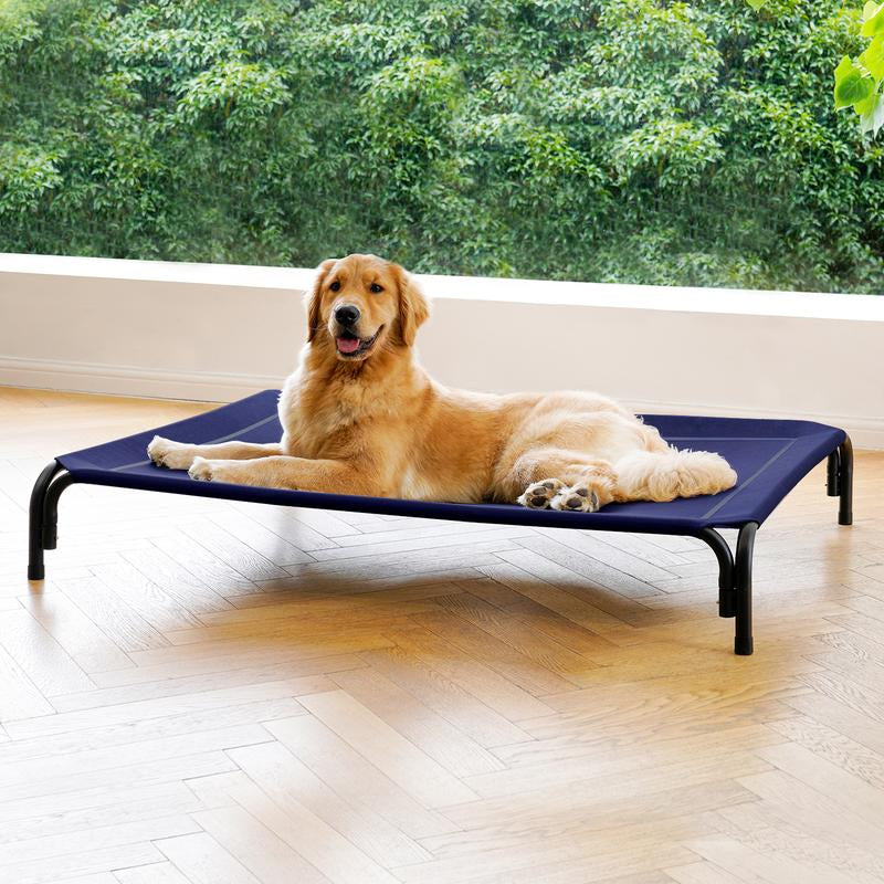 【Tiktokshopblackfriday】 VALUXE Elevated Dog Bed for Large Dogs, Cooling Pet Cot with Breathable Mesh & Durable Frame, Easy to Clean Raised Pet Mats for Indoor & Outdoor Home