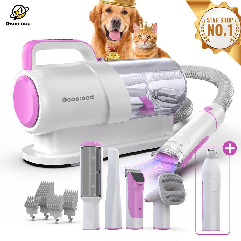 Tiktokshopblackfriday - Geoorood Dog Grooming Vacuum Kit with 13000Pa Suction Power & 2.2L Dust Collection for Furry Animal Cleaning #Tiktokshopcybermonday