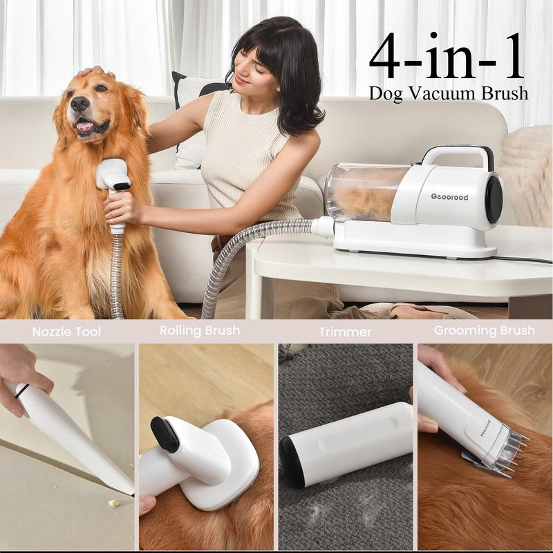 Tiktokshopblackfriday - Geoorood Dog Grooming Vacuum Kit with 13000Pa Suction Power & 2.2L Dust Collection for Furry Animal Cleaning #Tiktokshopcybermonday