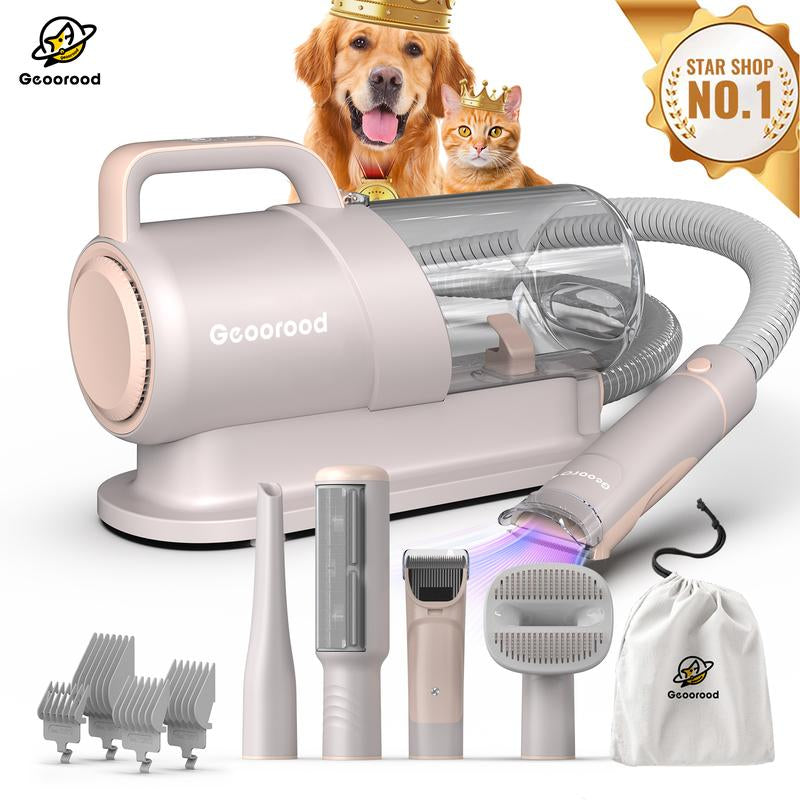Tiktokshopblackfriday - Geoorood Dog Grooming Vacuum Kit with 13000Pa Suction Power & 2.2L Dust Collection for Furry Animal Cleaning #Tiktokshopcybermonday
