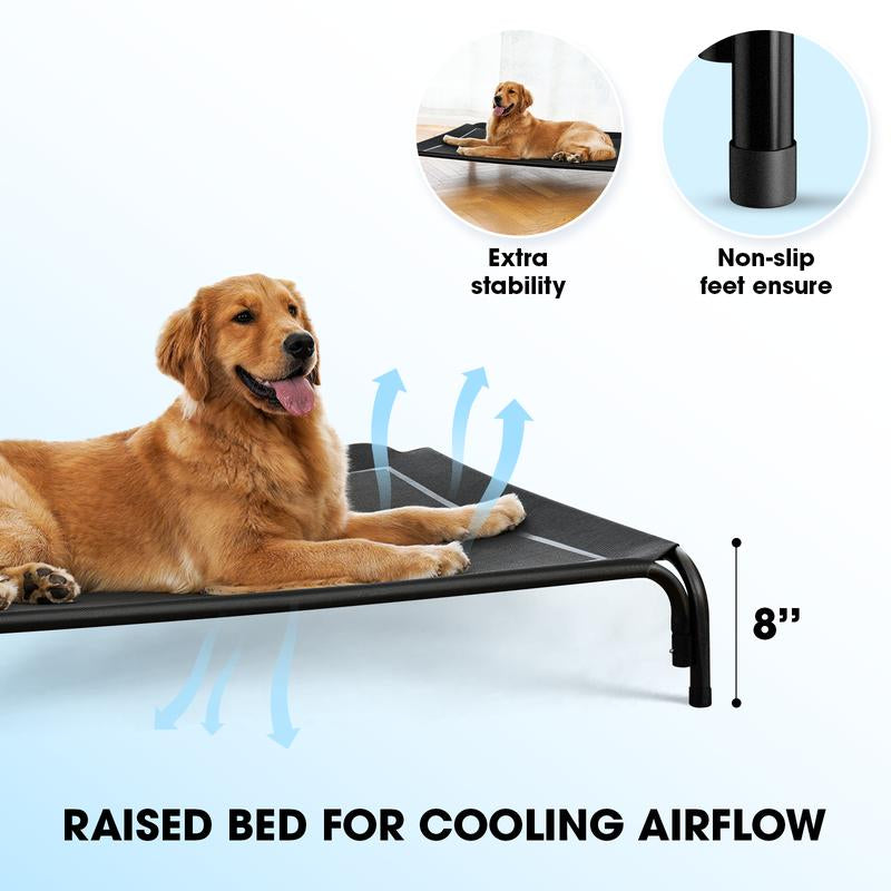 【Tiktokshopblackfriday】 VALUXE Elevated Dog Bed for Large Dogs, Cooling Pet Cot with Breathable Mesh & Durable Frame, Easy to Clean Raised Pet Mats for Indoor & Outdoor Home
