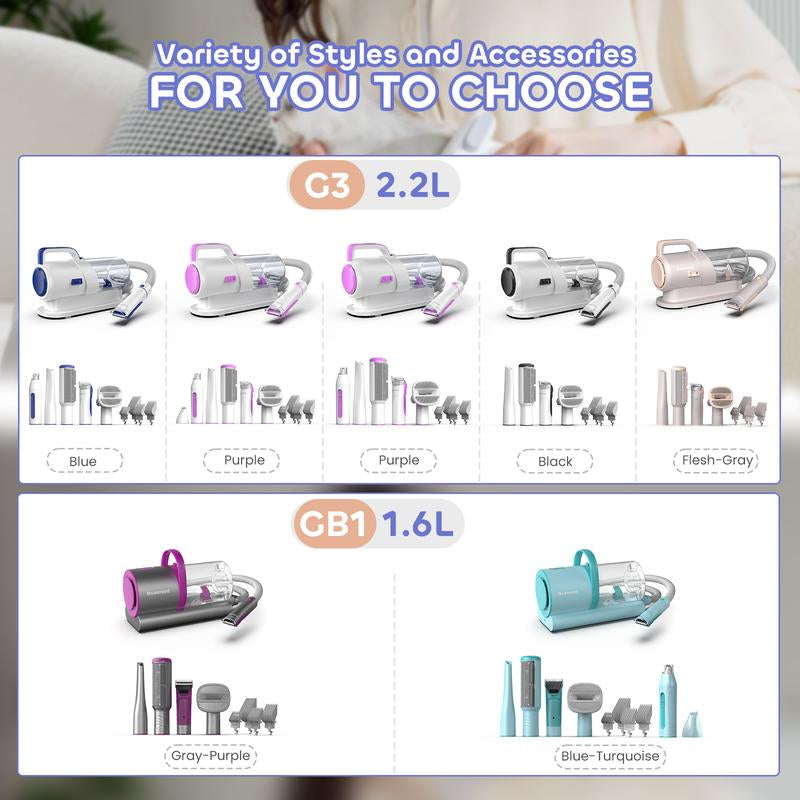 Tiktokshopblackfriday - Geoorood Dog Grooming Vacuum Kit with 13000Pa Suction Power & 2.2L Dust Collection for Furry Animal Cleaning #Tiktokshopcybermonday